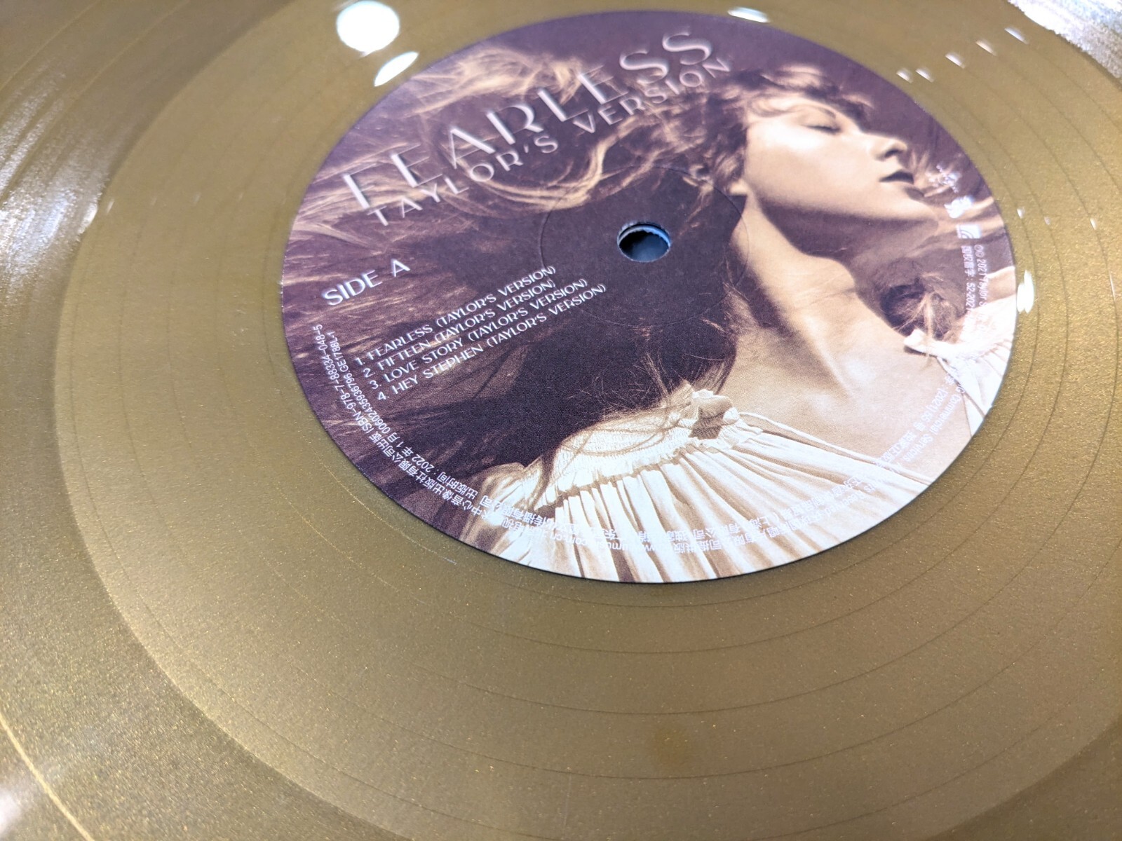 *RARE* Chinese version - Taylor Swift - Fearless (TV) - GOLD Vinyl