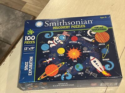 Smithsonian 100-piece 13'' x 19'' Space Exploration Discovery Puzzle SEALED