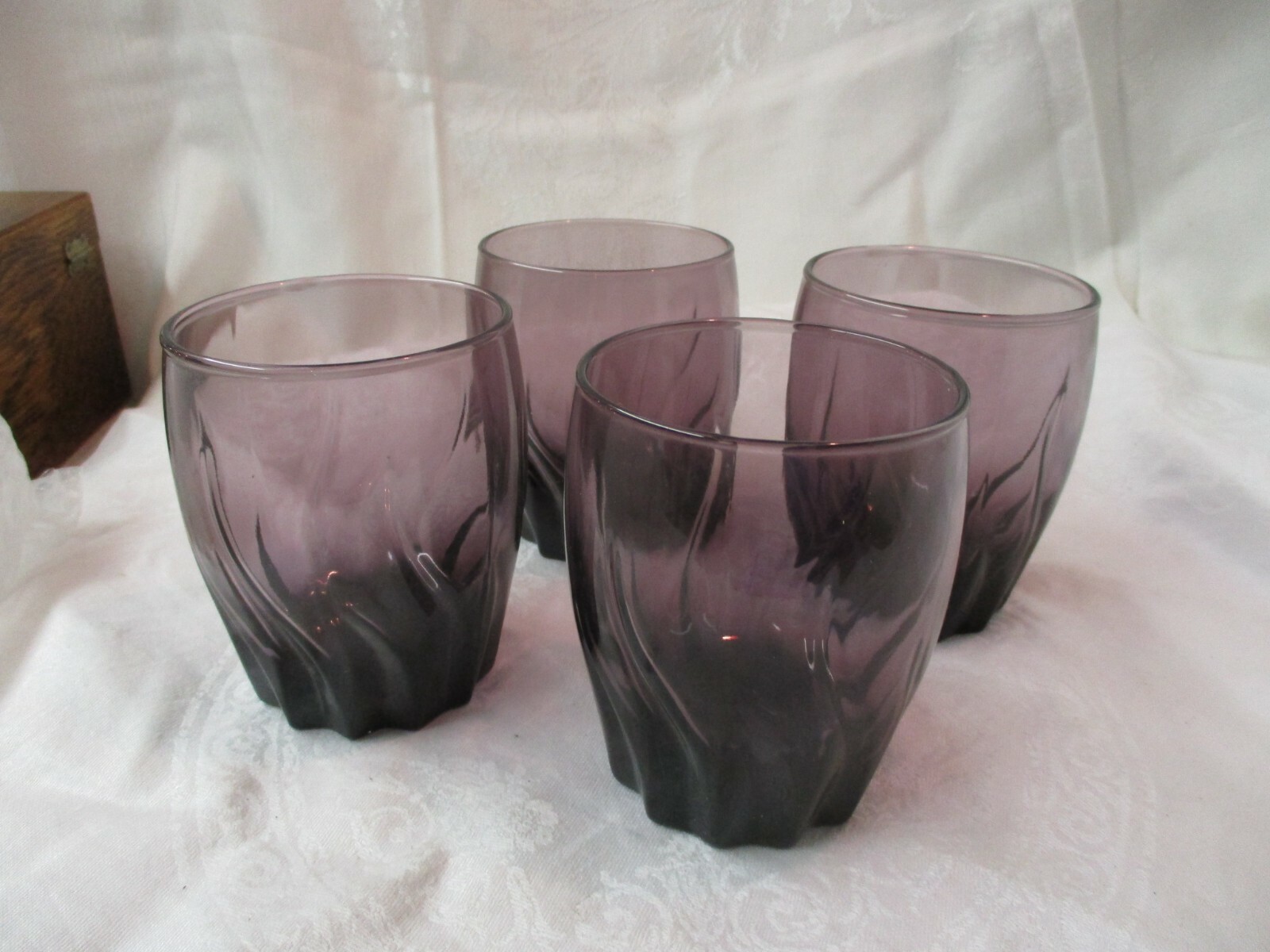 【ヴィンテージ】Anchor Hocking アンバーガラス Vintage Set of 7 Anchor Hocking Amber Wheat Pattern Juice
