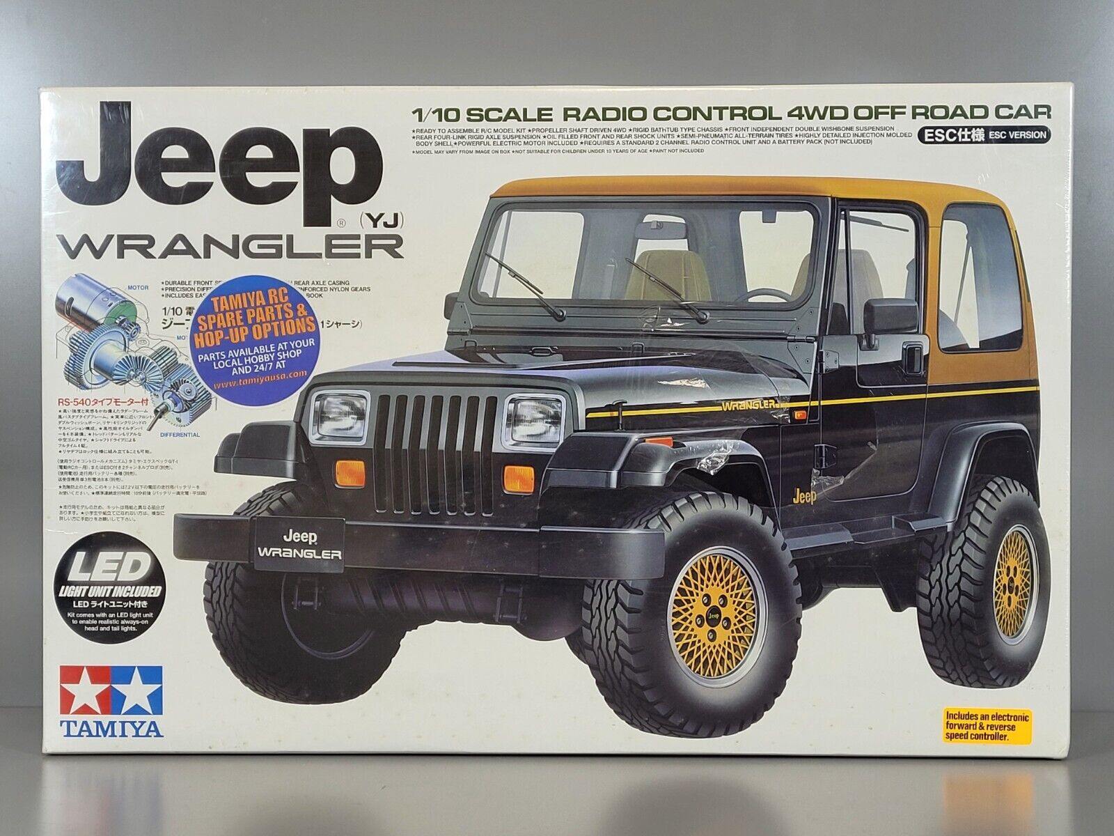 New Tamiya R/C 1/10 Jeep Wrangler 4WD CC01 Chassis with LED New Tamiya R/C 1/10 Jeep Wrangler 4WD CC01 Chassis with LED