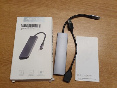 MAOZUA USB C Hub 6 in 1 Type C Hub Adapter with 3 USB 3.0 Ports, TF/SD Card