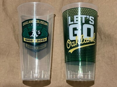 Let s Go Oakland Coliseum Final Series Souvenir Logo Cup A s 2024 SGA 24  Lot-2