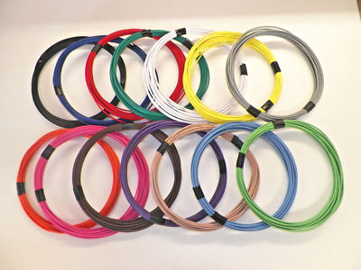 22 TXL 14 SOLID COLORS 25 FEET EACH 350FEET TOTAL HIGH TEMP AUTOMOTIVE WIRE
