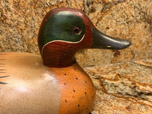 Vintage Duck Decoy Signed Tom Chandler Greenwing  Teal