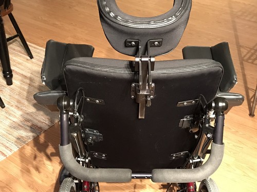 Quickie/Zippie Iris wheelchair one year old red, recliner w/ adjustable