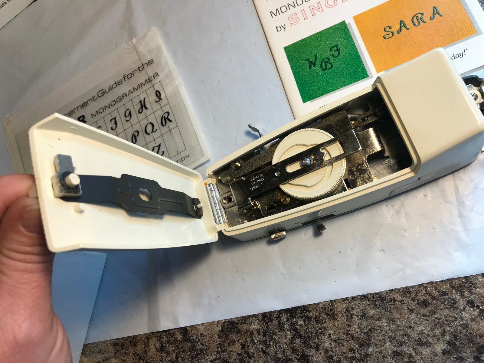 Vintage Monogrammer by Singer with Discs and Instructions