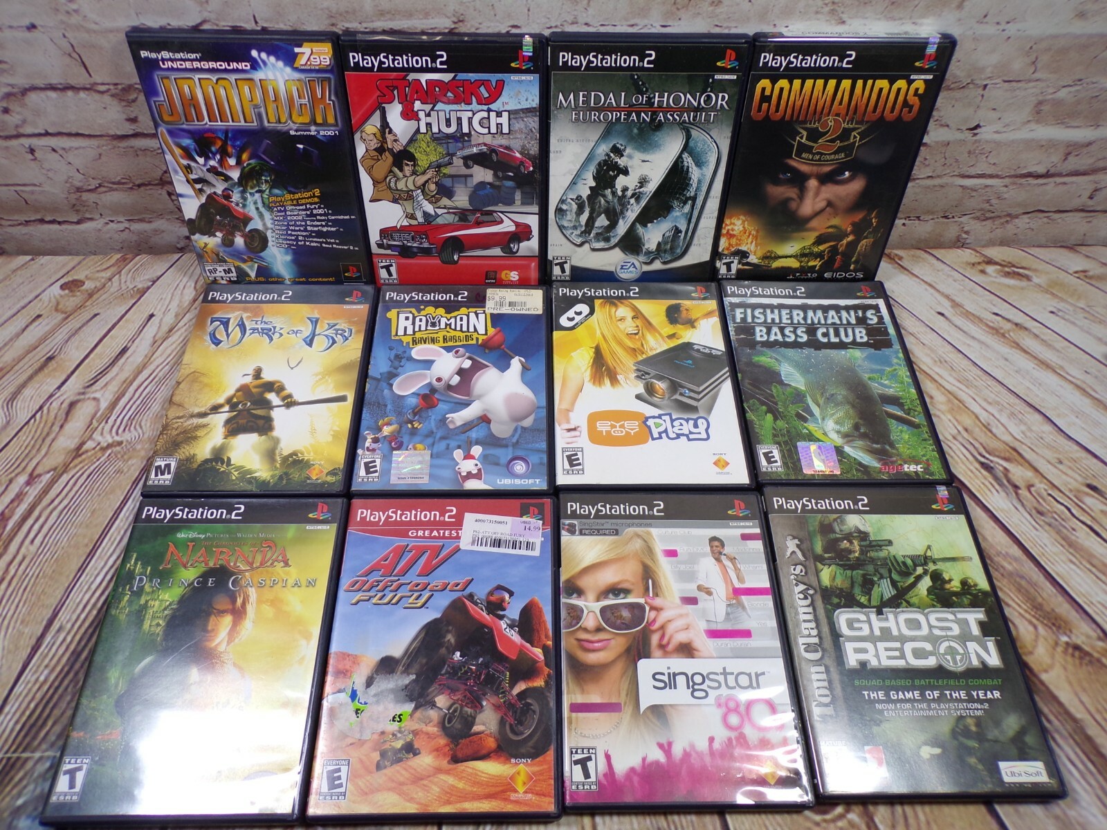 Lot of 12 PS2 Game Lot - Starsky & Hutch, Ghost Recon, Mark