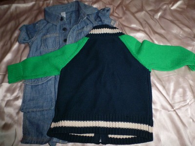 BABY GAP BABY BOY LONG SLEEVE SWEATER AND MORE  6-12 MONTHS