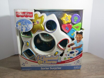 * NEW 2003 RARE FISHER PRICE CLASSICAL CHORUS SORTER SHAPE SURPRISE B0644