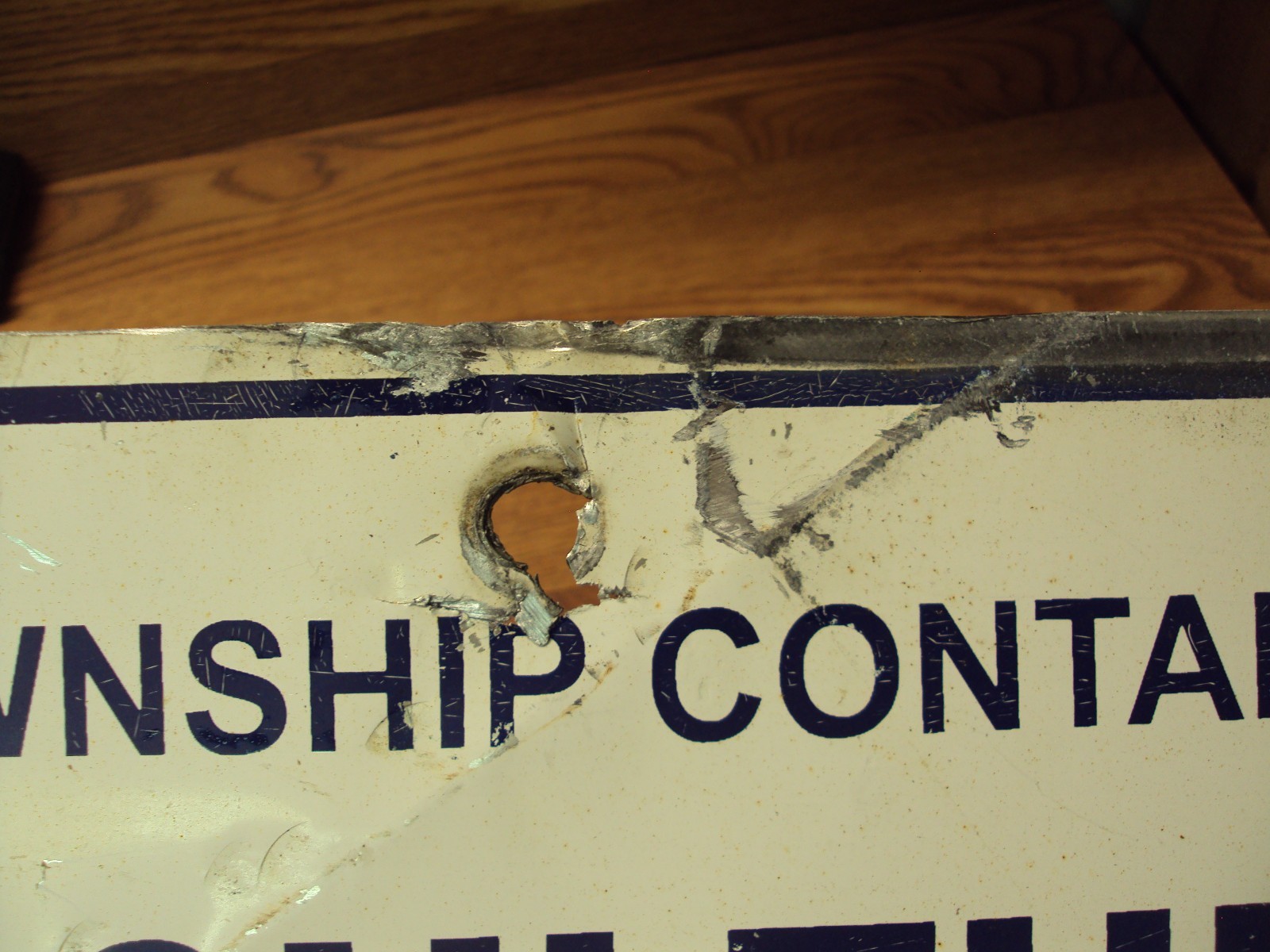 Porcelain Sign THIS TOWNSHIP CONTAINS AN AGRICULTURAL SECURITY AREA 18