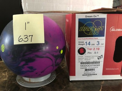 14 LB GLOBAL 900 DREAM ON BOWLING BALL UNDRILLED BRAND NEW IN BOX NICE BALL
