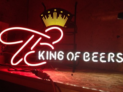  vintage king of beer budwierer   beer neon  WORKS