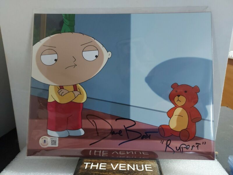 Family Guy Autograph David Boat as Rupert the Bear 8x10 Bam Box Photo COA