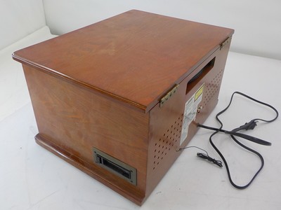 Victrola Aviator Wood 8-in-1 Bluetooth Turntable Entertainment Center, Mahogany