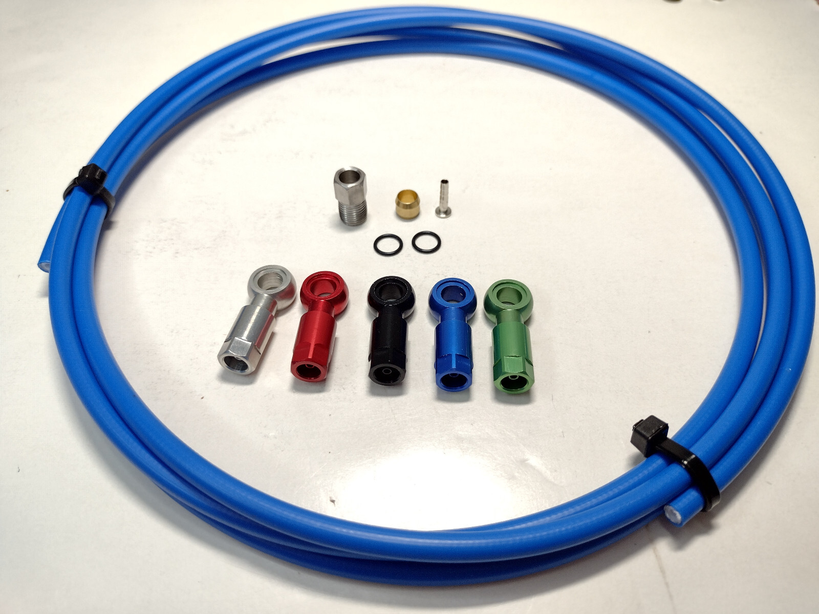 BH-90 Blue Hydraulic Brake Line Hose Kit Colored Banjo