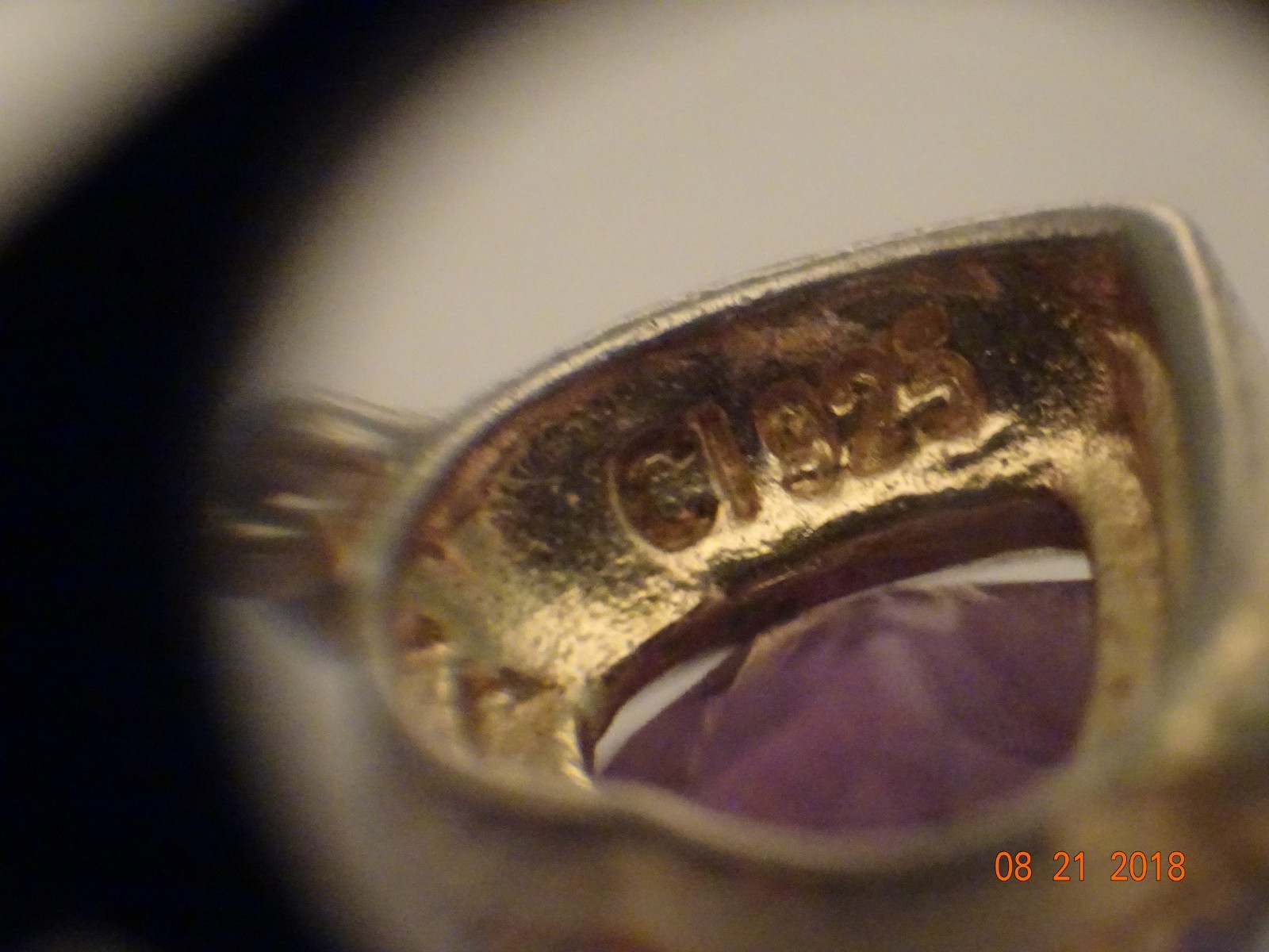 Sterling Silver 2 Tone Heart Amethyst Bracelet-7 1/2