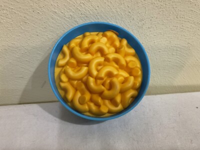 LEARNING RESOURCES PLAY FOOD REALISTIC MACARONI AND CHEESE, BLUE BOWL