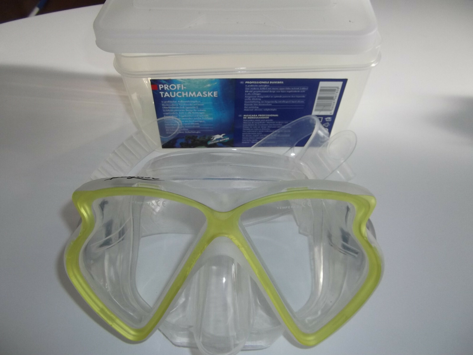 Taucherbrille, Tauchermaske, PROFI TAUCHMASKE, Damen, Herren, Silicon