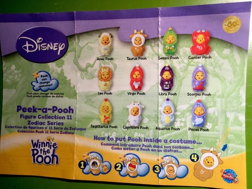 Peek-a-Pooh Charm Capricorn Horoscope Winnie the Pooh HTF