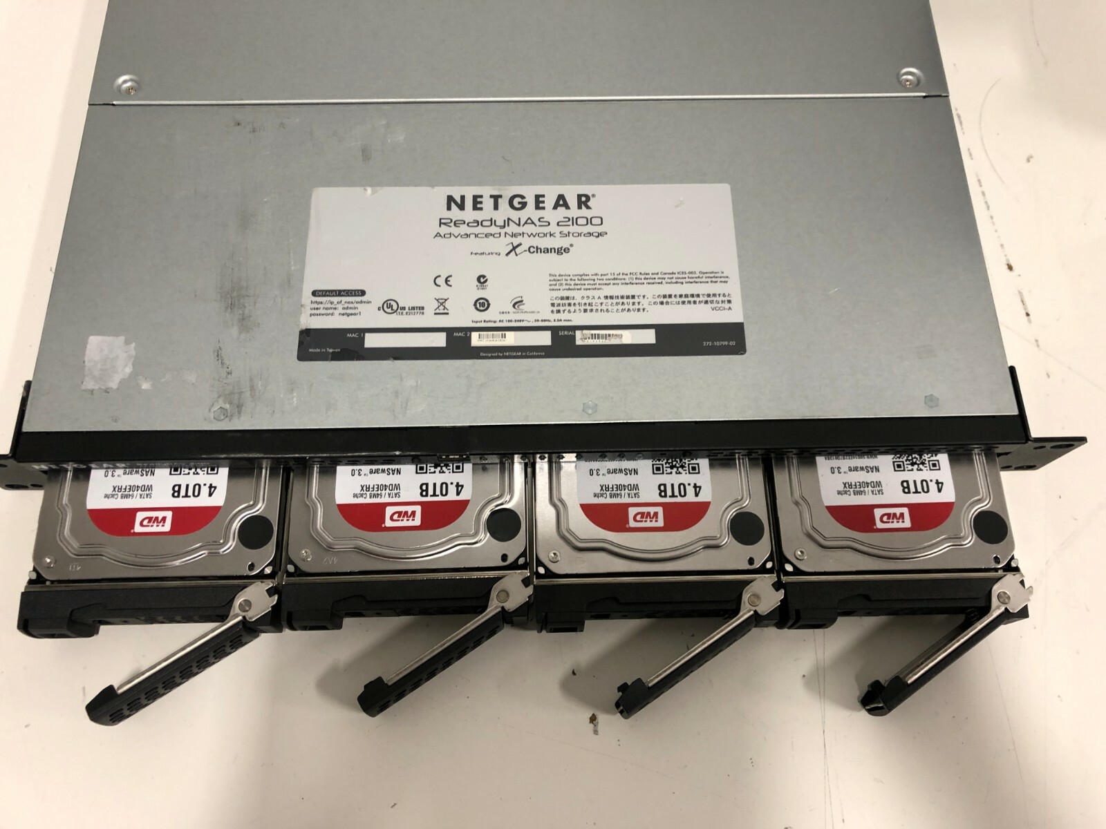 Netgear ReadyNAS 2100 XChange 16TB NAS 4x4TB SATA Drives