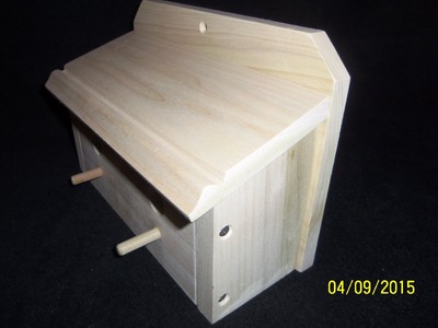 NEW, TWIN WREN UNFINISHED Bird House , USA