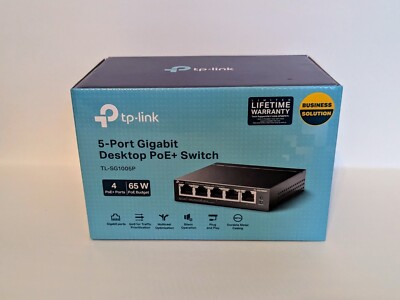 TP-LINK TL-SG1005P 5-Port POE+ Desktop Switch