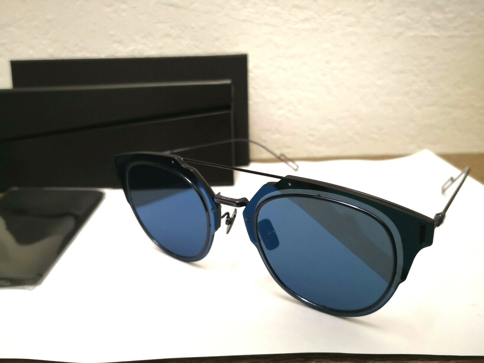 Pre-owned Dior Composit1.0 A2j/2a Sunglasses, Blue Ruthenium / Blue Mirror Lens