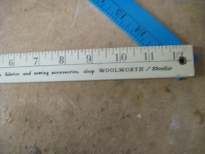 Vintage Woolworth Woolco Folding Yardstick Ruler Sewing Seamstress Tri-Fold