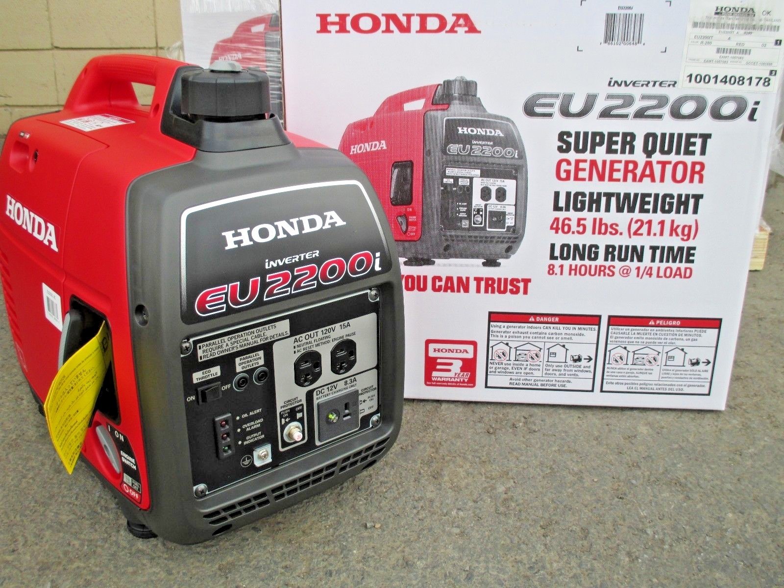 Honda EU2200i 2200 Watt 3.5 HP Generator EU2200T1A 2018 PORTABLE NEW IN BOX | eBay1600 x 1200