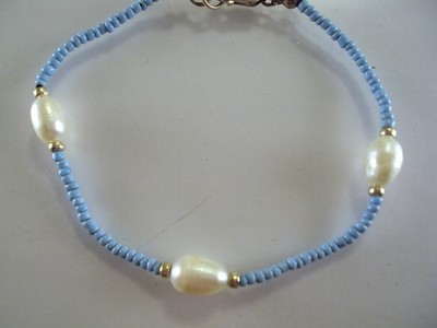 Artisan Genuine Freshwater Pearl Seed Bead Bracelet 8