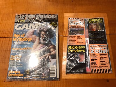 Computer Gaming World No. 221 Dec. 2002 2 CD-ROM 12 Demo Games NEW SEALED RARE