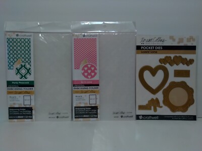 Craftwell - New - 2 Universal Embossing Folders & Pocket Dies - Love
