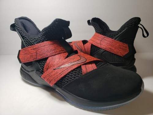 Nike Lebron Soldier XII 12 Basketball Shoes Black Red AO2609