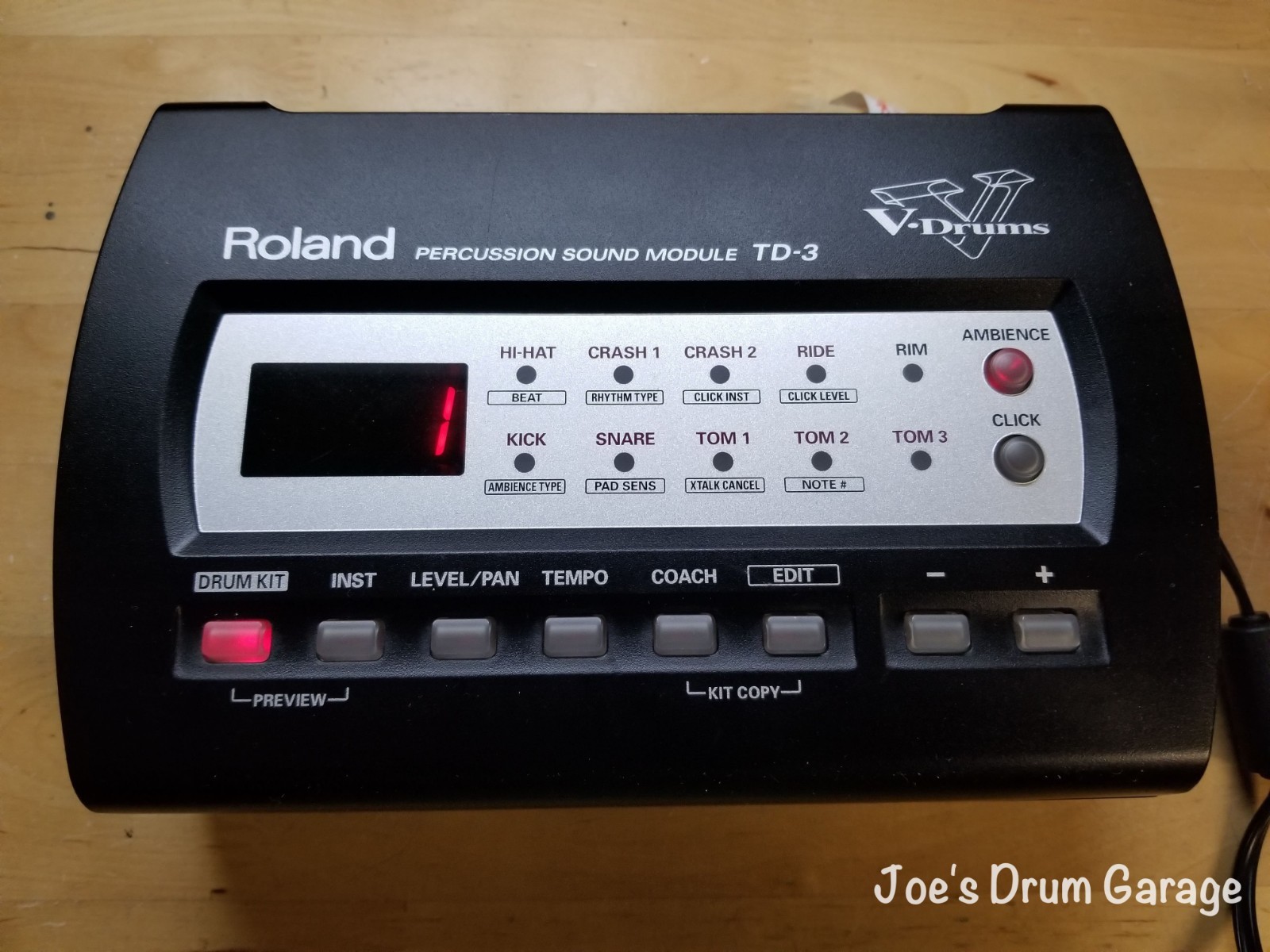 Roland TD-3 V-Drum Module/Brain w/Headphones, Mount, Clamp, Power Supply JX36395