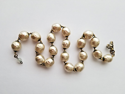 Big Vintage Miriam Haskell Champagne Faux Pearls in Need of