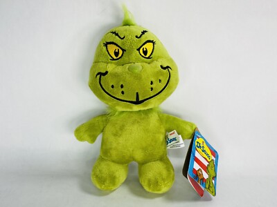 New with Tags! 8'' Aurora Plush Dr. Suess Chubby THE GRINCH Stuffed Animal