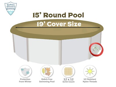 Buffalo Blizzard Supreme Plus Swimming Pool Winter Cover - (Choose Size)