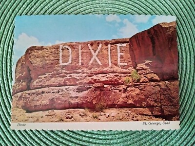 Vintage 70s Dixie Sign St. George Utah Postcard 