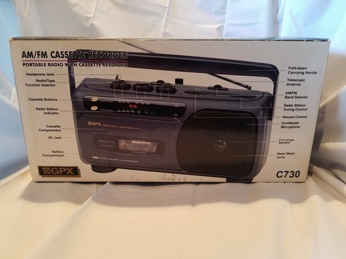 VTG GPX C730 Portable AM/FM Stereo Cassette Player - Auto Reverse New Old Stock