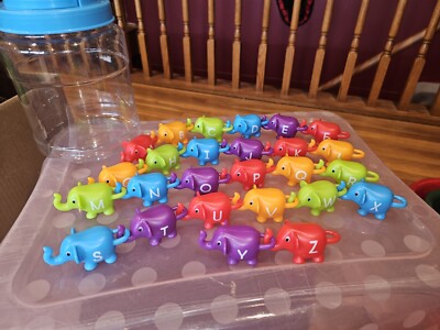 Learning Resources Snap N Learn ABC Letter Recognition Elephants 26 piece Set