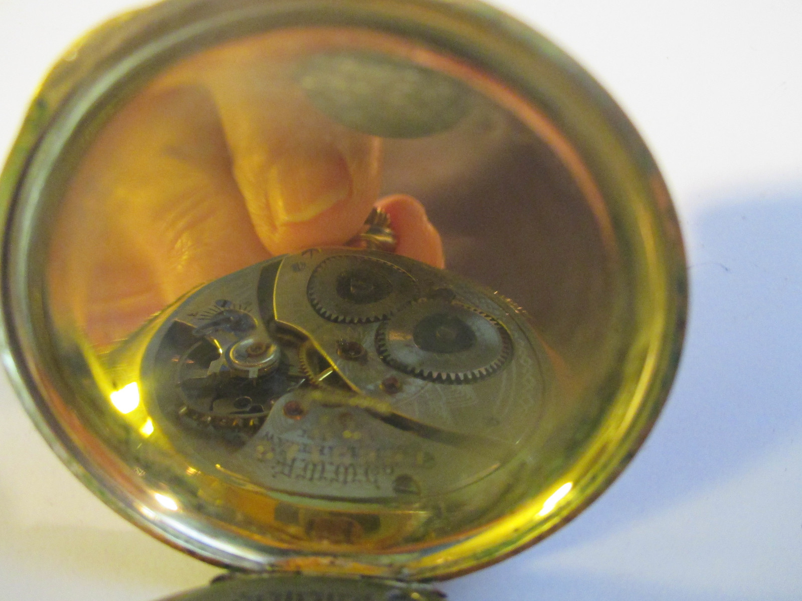 Ca 1919 Art Deco Waltham Pocket Watch, OF, 17j, 12s, Mod 1894, Gr 225, YGF Case