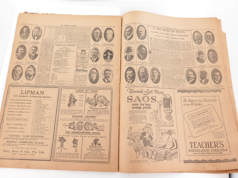 .RARE 1925 “THE BRISBANE COURIER” SPECIAL SHOW (EKKA) EDITION NEWSPAPER.