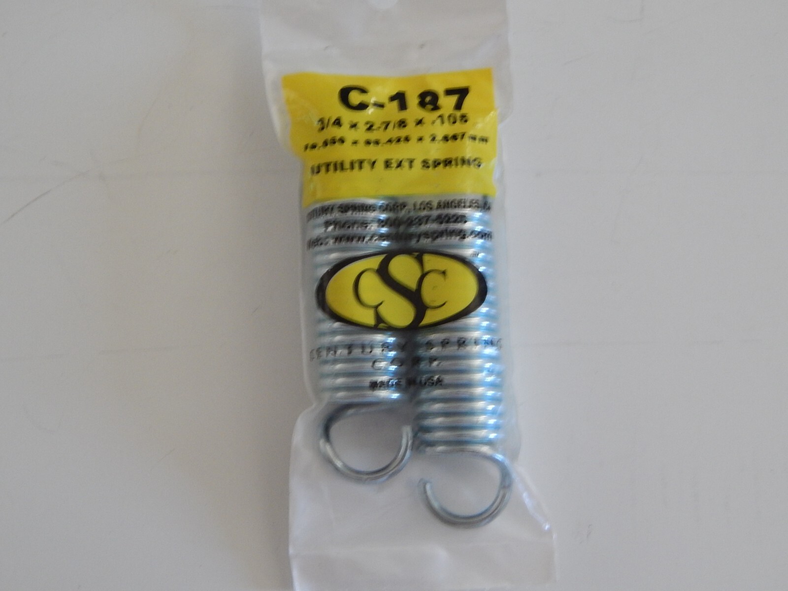 Century Spring C-187 2-Pack Utility Extension Springs 3/4 In