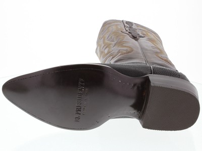 Pre-owned El Presidente Mens Western Cowboy Boots Brown Real Stingray Diamond Skin Leather J Toe