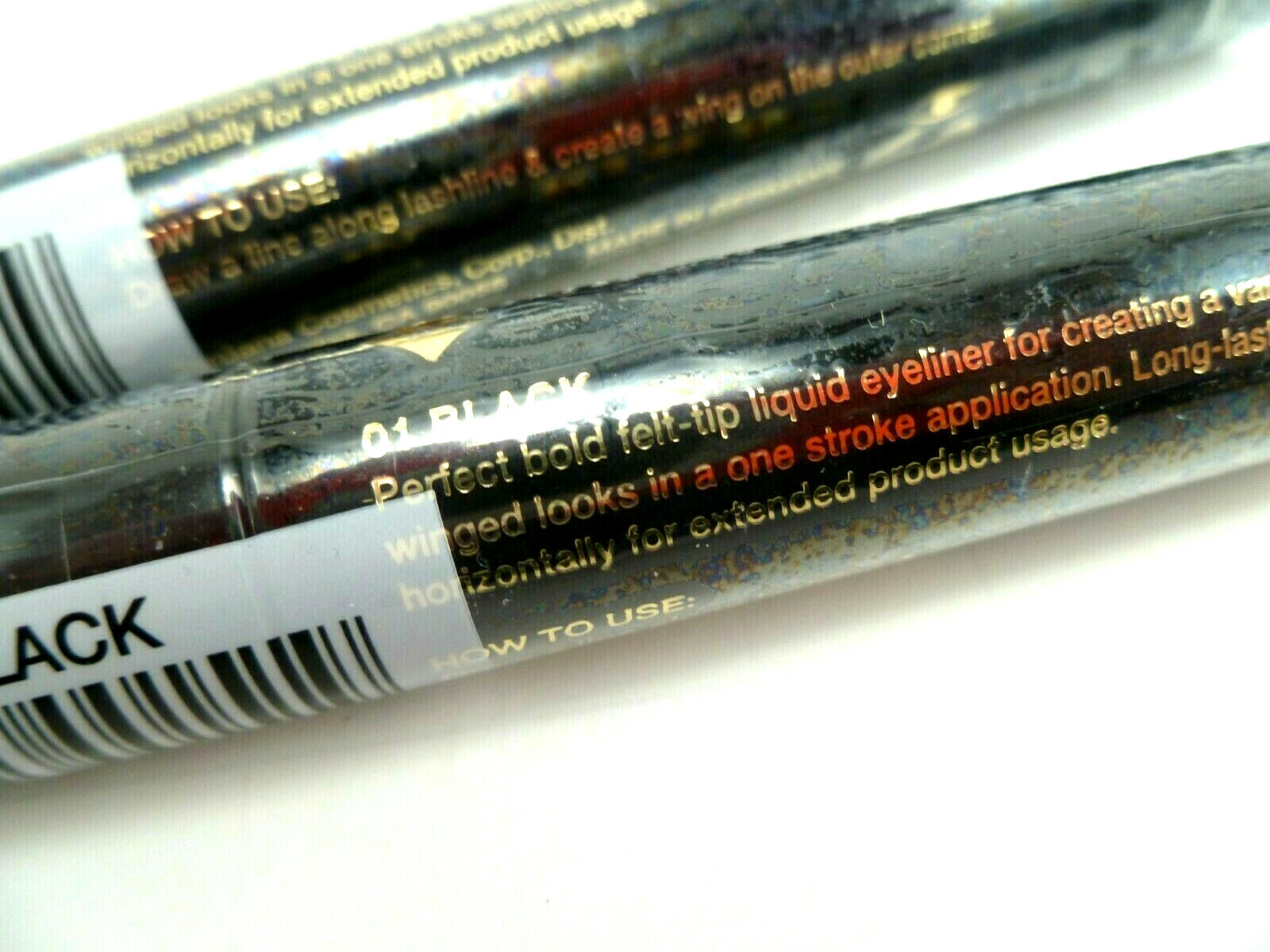 Jordana FabuLiner Bold Felt Tip Liquid Eyeliner #01 Black NEW Lot of 2