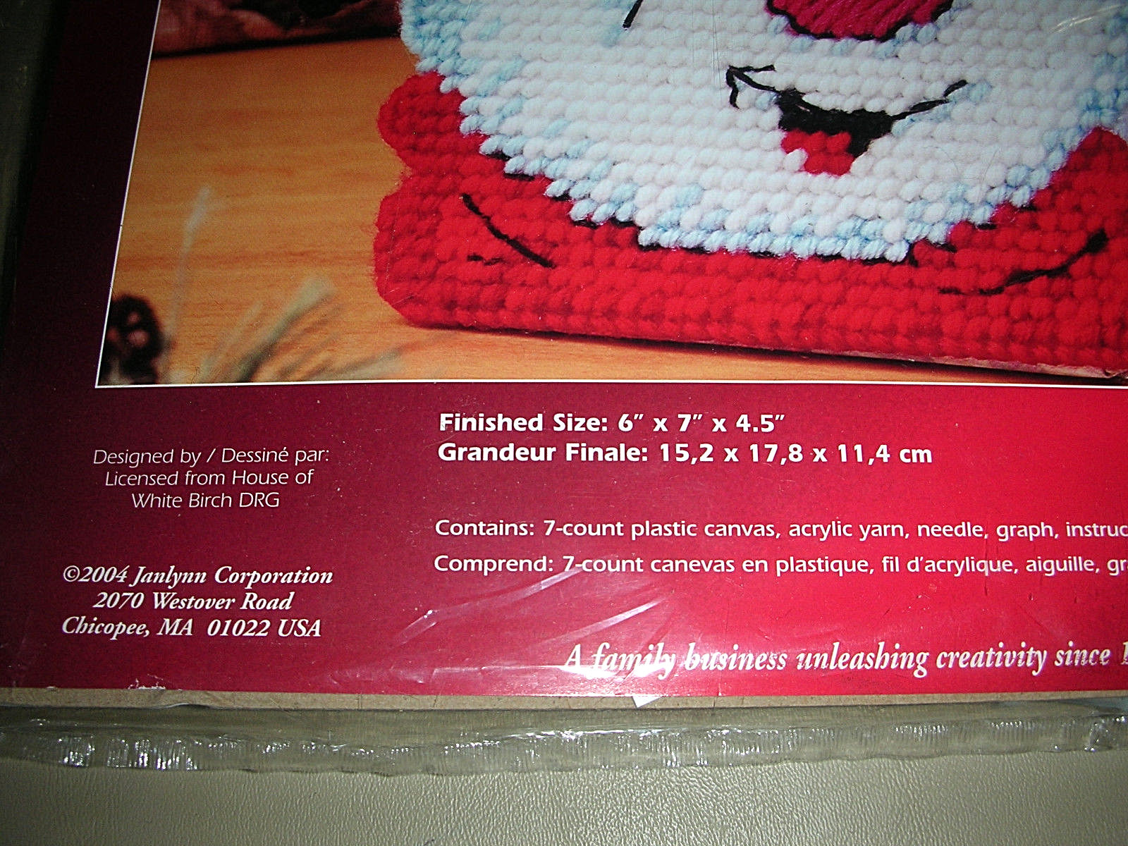 Janlynn SNAPPY SNOWMAN Christmas Plastic Canvas Kit ~ Tissue Cover