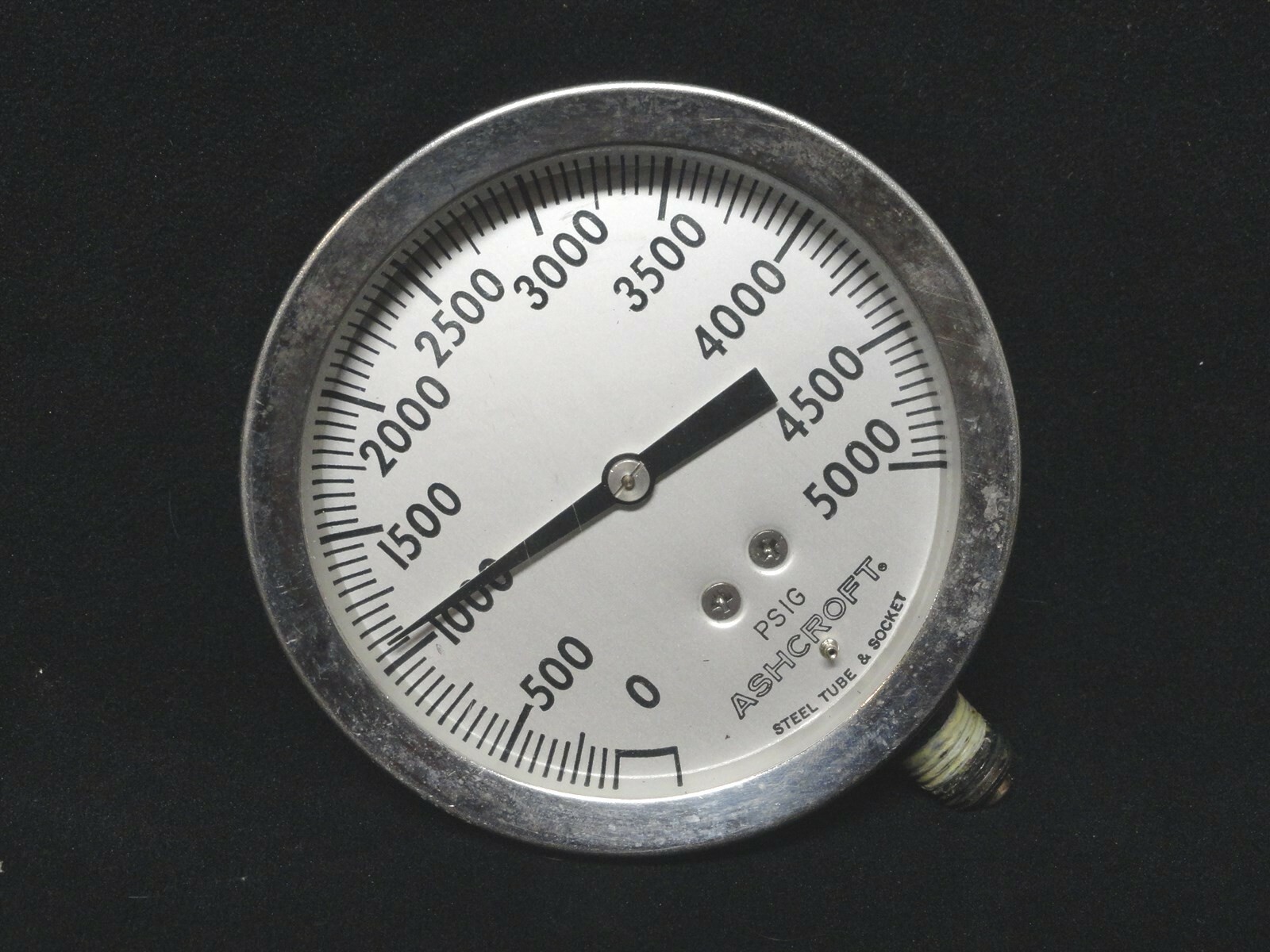 ASHCROFT GAUGE RANGE 05000 PSIG SIZE 4" STAINLESS STEEL NO
