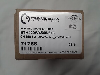 NEW Command Access ETH420W4545-613  71758 Electrified Transfer Hinge Dark Bronze