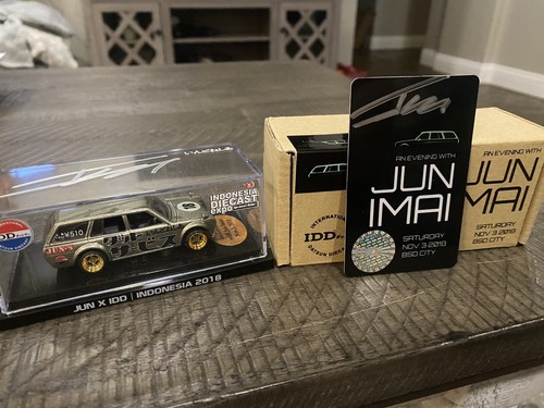 ミニカー 1/18 Datsun 510 Wagon With Mr. Jun Imai 1/18 Ignition Model Datsun Bluebird (510) Wagon Green With
