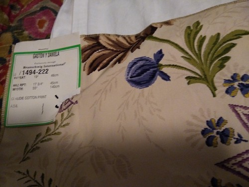 BRUNSCHWIG & FILS Gaston y Daniela CLAUDIE Cotton Print Spain Remnant 1 yard